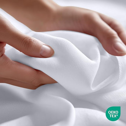 Soft Microfiber Fabric - Shrink Resistant Cream Bed Sheet