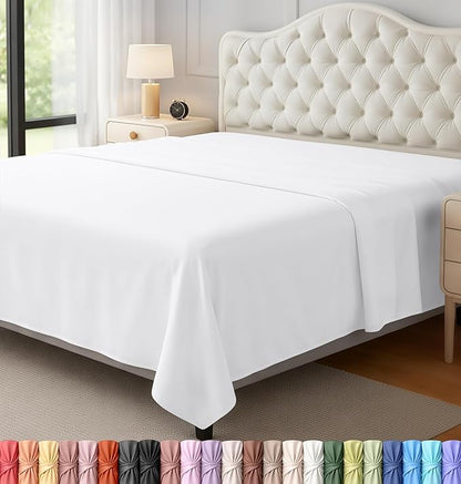 Soft Microfiber Fabric - Shrink Resistant Cream Bed Sheet