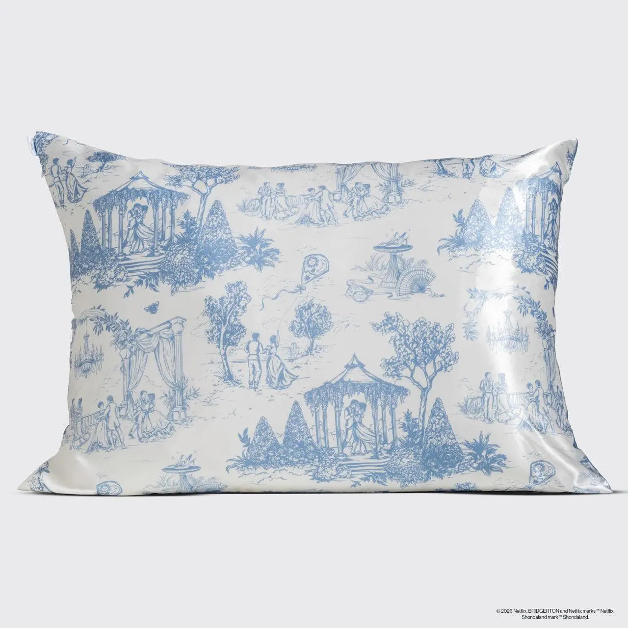 Kitsch Satin Pillowcase in Garden Toile